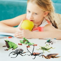 Kripyery Model insekata Vivid Lookhopper Dragonfly Frog Minijaturna figurica Rano učenje PVC insekata Beetle Kip model Desktop Dekoracija Obrazovna igračka