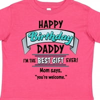 Inktastični sretan rođendan, tata- najbolji poklon ikad u plavom poklonu dječak majica ili djevojčica