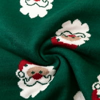 1-6T Kids Božićni džemper Xmas Odeća pulover Duge s dugim rukavima Topla djevojačka dječak pleteni džemper