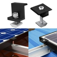 PV solarni modul Montaža Podrška krajnje stezaljkom Srednja stezaljka crna
