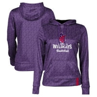 Ženska ljubičasta linfield wildcats košarka pulover hoodie