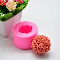 NVZI 3D ružičasti kalup za bonu svijeću, ružičasti cvijet silikonski kalup za fondant, čokoladu, kupatila,