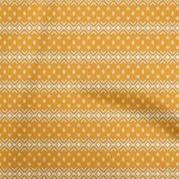 Onuone pamuk fle Gamboge Yellow Fabric Ikat Haljina Materijal Tkanina Ispis Tkanina od dvorišta široko