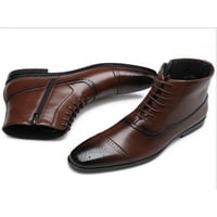 Ymiytan Muške brogue cipele čipke up haljine čizme Wingtip gležnjače Boot Business kožna cipela casual