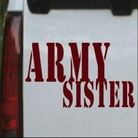 Vojna sestrinska vozila ili kamion prozor naljepnica za laptop naljepnica ljubičasta crvena 12in 3.8in