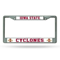 Iowa State NCAA cikloni Chrome Metalni registarska ploča okvira