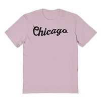Chicago Illinois grafički svijetlo plava muška pamučna majica