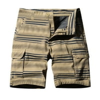 FABIURT MENS Čvrsta boja Lično dizajn Jednostavno pamučno modno čvrste kratke hlače Ukupne hlače Labave