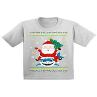 Awkward Styles ružna božićna majica za dječake Djevojke Santa Xmas Shark Kids Thirts