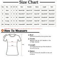 GUZOM T majice za žene plus veličine - casual bluza Crew Crt Trendy T majice Kratki rukav Comfy tiskane