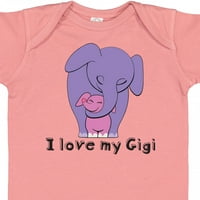 Inktastic volim svoj gigi slon ljubičasti ružičasti poklon djevojački bodysuit