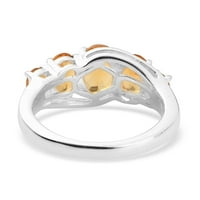 Shop LC žuti citrinski prsten Sterling srebrni kamen rođendan nakit za rođendanski pokloni CT 1. Veličina Rođendanski pokloni