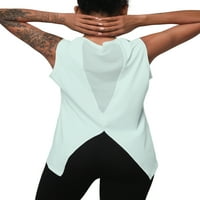 Crey Cisterna za žene, odjeća za vježbanje za jogu, Flowy Gym majice sa mrežicom na leđima i podijeljenim