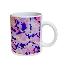 Kuzmark šalica za kafu biserna iridescentna bijela - ljubičasta kamuflaža