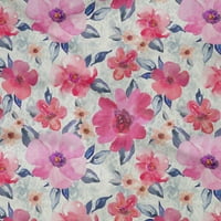 Onuone pamuk poplin twill lagana ružičasta listova tkanina i vodenikolor cvjetni cvjetni diy odjeću