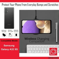 Capsule Case kompatibilan sa Galaxy A 5G [Slatka četkana tekstura otporna na hibridu Slim Dizajn zaštitni poklopac crnog telefona] za Samsung Galaxy A 5G SM-a