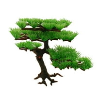 Silificial borove stablo simulacije lažnog zelenog biljka Bonsai Bonted dekor