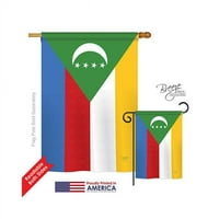 Breeze Decor Comoros dvostrana vertikalna zastava za vertikalnu utisku - u