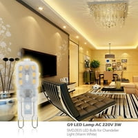 BXINGSFTY G LED svjetiljka AC 220V 3W SMD LED žarulja za svjetlo za lustere