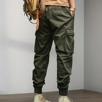 Xinqinghao Muška hlače Ležerne prilike Modni labavi pamuk plus veličine džep čipkasti hlače elastične