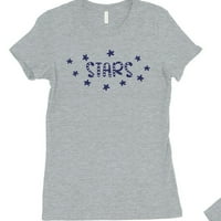 Zvezde i pruge BFF odgovarajuće košulje Žene sivo iznenađenje poklon
