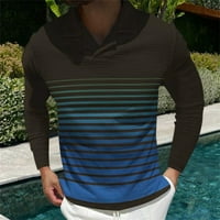 Muška majica modna casual ovratnik 3D digitalni tisak dugih rukava majice za muškarce