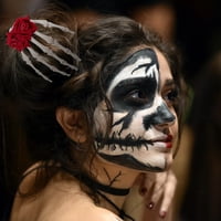 Halloween Headdress skeleton Clip Clip Rose lubanja ručna kosa za kosu