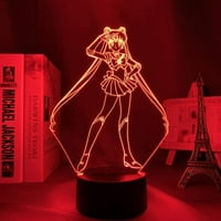Lampe za dnevnu sobu Anime Mornar Mornar za djevojke DEKOR DECOR LIGHT 3D LED noćna svjetlost Manga