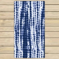 Indigo Blue Tie Dye Tekstil Edisitive Ponovite ručnike za kupanje mikrofibrani kupatilo, ručnik za tuširanje