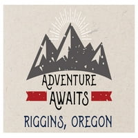 Riggins Oregon Suvenir Frižider Magnet Avantura čeka dizajn