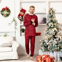 Miyanuby Usklađivanje obiteljske božićne pidžame set festival s dugim rukavima PJ set Christmas Jutarnje