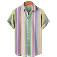Ljetna muska košulja napisala je tiskani kratki rukav The Retro boja dugme T-majica Havajska majica