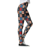 Ženska nogavica prilagođena USA u boji pilates ženske gamaše hlače za jogu patriotske trke joge hlače