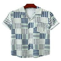 Niuer muns majica rever na vratu Majica kratkih rukava casual bluza Geometric Print ljetne majice stil