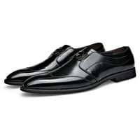 Daeful Muškarci Oxford cipele Business Brogues Slip na haljini Cipele Muške sjajne modne vezene naloge