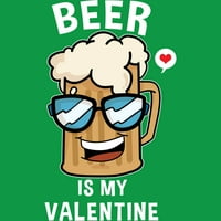Pivo je moj majica za valentinovo Muški Kelly Green Graphic Tee - Dizajn ljudi 3xl