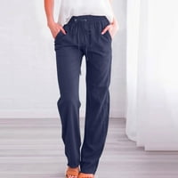Dyegold ženske posteljine na prodaju, posteljine hlače za žene plus veličine široke noge Ljetne casual