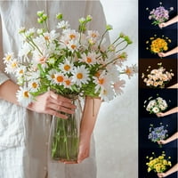 Sretan datum umjetnog lažnog cvijeća, lažni divlji Chrysanthemum svileni cvjetni aranžmani za vjenčanje