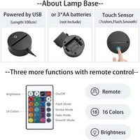 Noćna lampica Genshin Impact Sukroza Svjetiljka USB daljinski upravljač Boje LED svjetla sa dodirnim