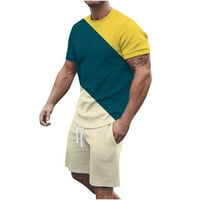 Muške Dvije ljetne odjeće s kratkim rukavima T kratke i kratke hlače za muškarce Plus veličina M-6XL