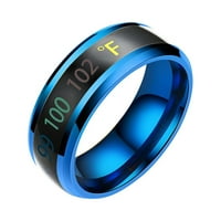 Heiheiup prsten fizički prikaz Par inteligentni temperaturni prsten modnih prstenova