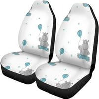 Set autohtovog sjedala pokriva kid slatko malo hippo baby plavi uzorak crtanje univerzalnog automatskog