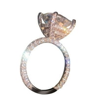 Tking modni sterling srebrna prstena princeza CZ CZ zaručnički prsten markize i okrugli kubični zirkonijski vjenčani bend za žene
