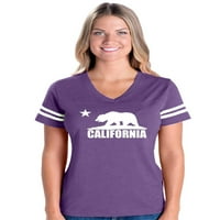 - Ženska fudbalske fine drese T-majice - Kalifornijski medvjed