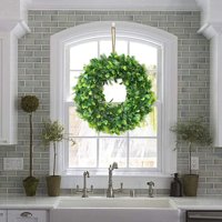 Umjetno cvijeće Zeleni zid ostavlja vijence za vijenac za vijenac za prozor za umjetni ukrasni dekor
