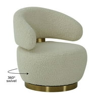 Maklaine 17.5 tranzicijska tkanina tapacirana akcentna stolica u zelenoj boji