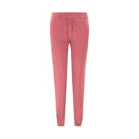 Ženske hlače ženske hlače za žene staklene hlače High Squik porast duge ravne noge ružičaste s