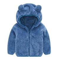Tarmeek Toddler Djevojke dječake Fleece kapuljač s kapuljačom Zip up meddy kaput topla zimskog kaputa