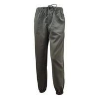 Ženske y2k hlače od slanih boja Slim Fit džepni ushirani opruga čvrsta boja čipkaste casual gamaše hlače