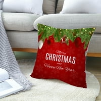 Poklopac pokrovitelja GOORY COUSHION, Božić Santa Holiday Prirodni jastuk Cover Home Decor Backing Jastučnica Sretna Nova godina